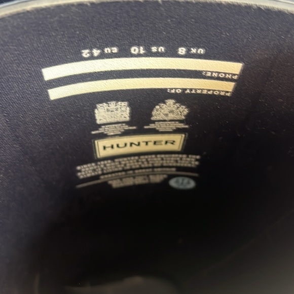 Hunter Women's Glossy navy tall Rain Boots - Picture 3 of 3